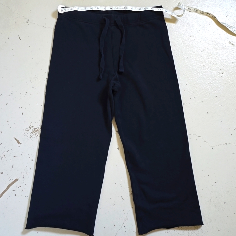 Frank & Eileen Catherine Fleece Pant Black Women's Small Cropped